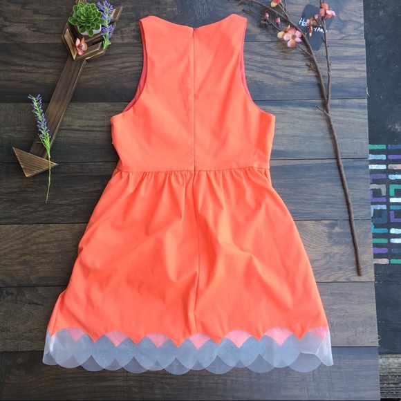 DO + BE CORAL FRONT SLIT DRESS - Picture 5 of 8